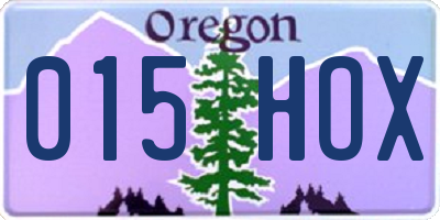 OR license plate 015HOX