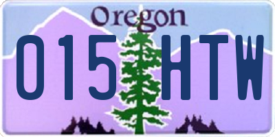 OR license plate 015HTW