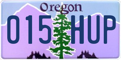 OR license plate 015HUP