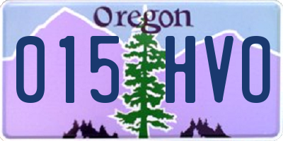OR license plate 015HVO