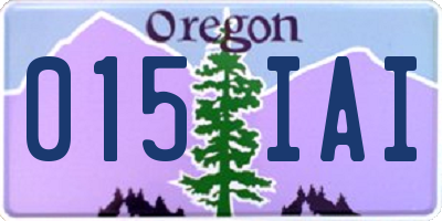 OR license plate 015IAI