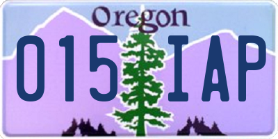 OR license plate 015IAP