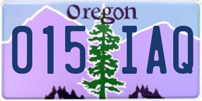 OR license plate 015IAQ