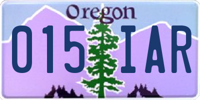 OR license plate 015IAR