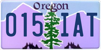 OR license plate 015IAT