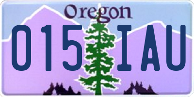 OR license plate 015IAU
