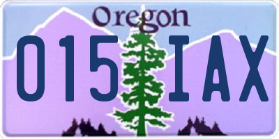 OR license plate 015IAX