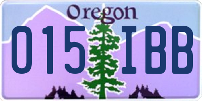 OR license plate 015IBB