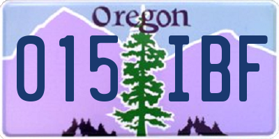 OR license plate 015IBF