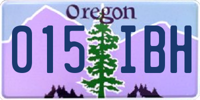 OR license plate 015IBH