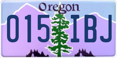 OR license plate 015IBJ
