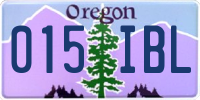 OR license plate 015IBL