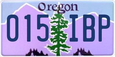 OR license plate 015IBP
