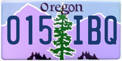 OR license plate 015IBQ