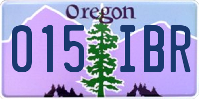 OR license plate 015IBR