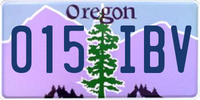 OR license plate 015IBV