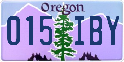 OR license plate 015IBY