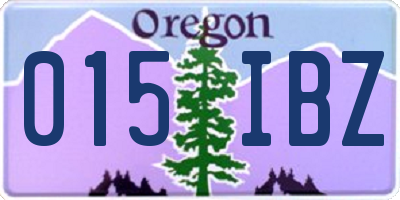 OR license plate 015IBZ