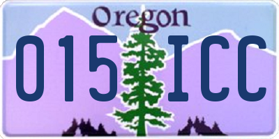 OR license plate 015ICC