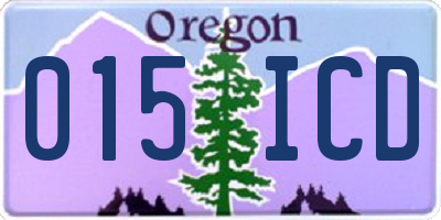 OR license plate 015ICD