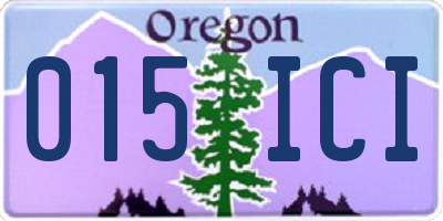 OR license plate 015ICI