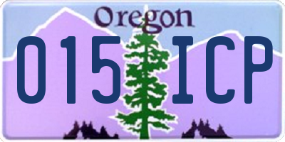 OR license plate 015ICP