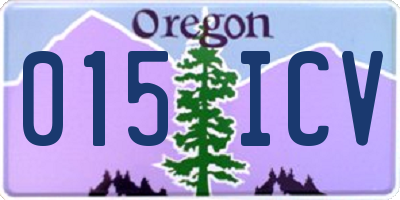 OR license plate 015ICV