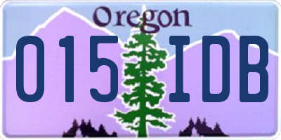 OR license plate 015IDB