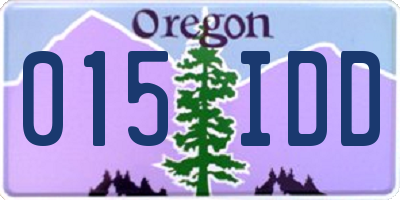 OR license plate 015IDD