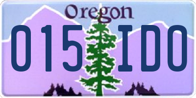 OR license plate 015IDO