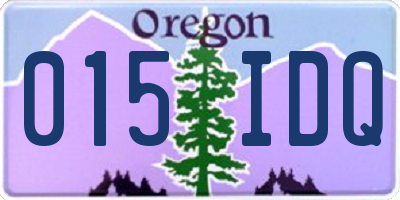 OR license plate 015IDQ
