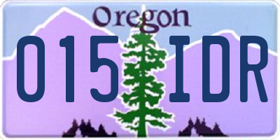 OR license plate 015IDR