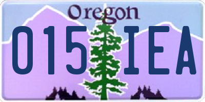 OR license plate 015IEA