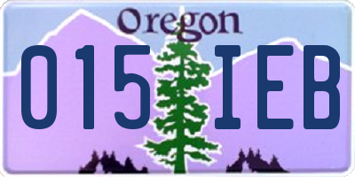 OR license plate 015IEB