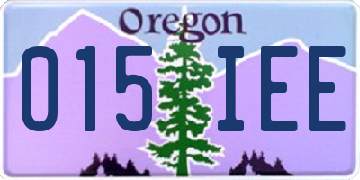 OR license plate 015IEE