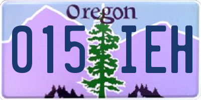 OR license plate 015IEH
