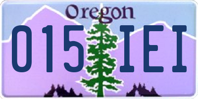 OR license plate 015IEI
