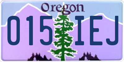 OR license plate 015IEJ
