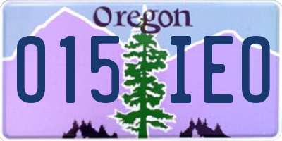 OR license plate 015IEO