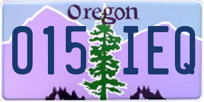 OR license plate 015IEQ