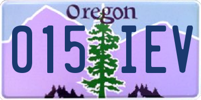 OR license plate 015IEV