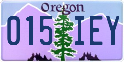 OR license plate 015IEY