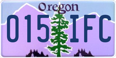 OR license plate 015IFC