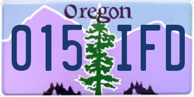 OR license plate 015IFD
