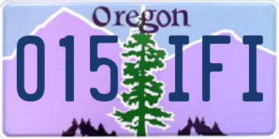 OR license plate 015IFI