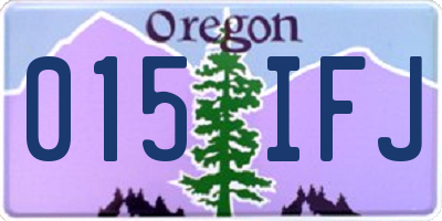 OR license plate 015IFJ