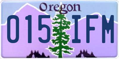 OR license plate 015IFM