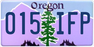 OR license plate 015IFP