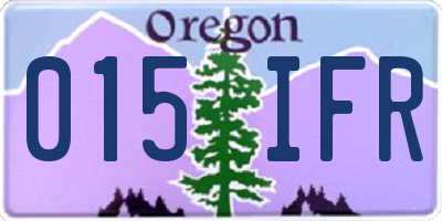 OR license plate 015IFR