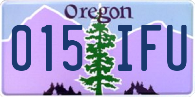 OR license plate 015IFU